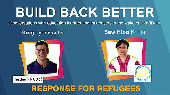 Build Back Better episode 6: Response for Refugees with Saw Htoo K’ Por